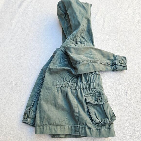 OshKosh B'Gosh Army Green Hooded Utility Jacket Size 2T - Picture 7 of 12